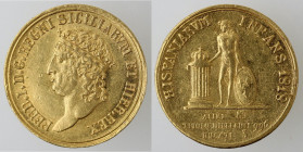 Zecche Italiane. Napoli. Ferdinando I. 1816-1825. 3 ducati 1818. Au. Mag. 441. Peso gr. 3,79. Diametro mm. 18. SPL+. NC. (6622)