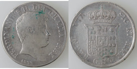 Zecche Italiane. Napoli. Ferdinando II. 1830-1859. Piastra 1833. Ag. Mag. 538. Peso 27,33 gr. Diametro 37 mm. qBB. (8222)