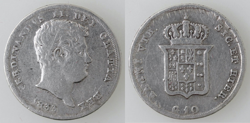 Zecche Italiane. Napoli. Ferdinando II. 1830-1859. Carlino 1833. Ag. Mag. 629. P...