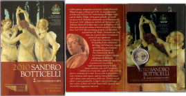 San Marino. 2 euro commemorativi 2010. Botticelli. FDC in blister. (7722)