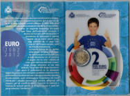 San Marino. 2 Euro commemorativi "10 Anni dall'euro" 2012. FDC in blister. (7722)