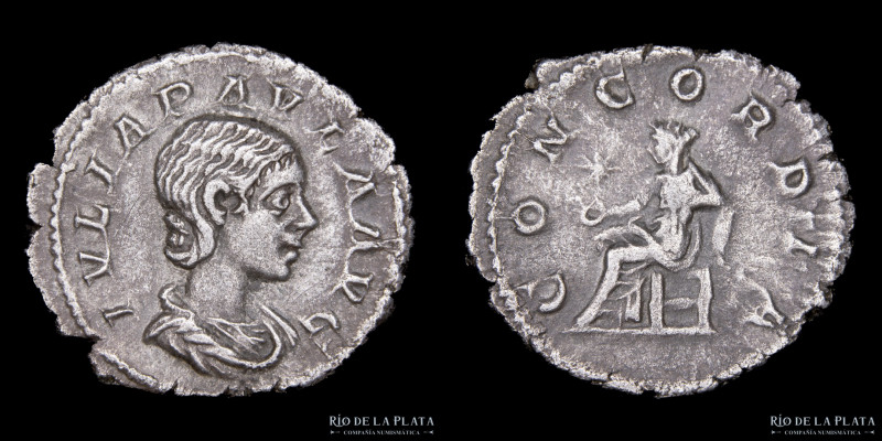 Roma. Julia Paula 219-220DC. AR Denario. Ceca de Roma. 20.3mm; 2.51g. A: IVLIA P...