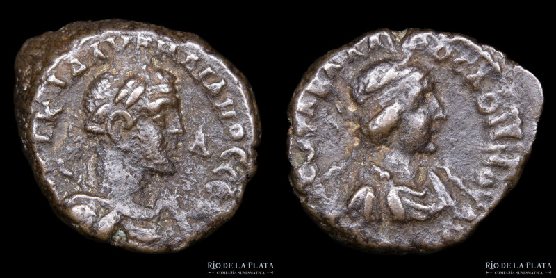 Roma Provincial, Alejandría (Egipto) Aureliano y Vabalato 270-272DC. Tetradracma...