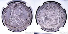 Santiago. Fernando VII. 8 Reales 1811 FJ. NGC AU50