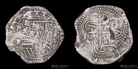 Potosi. Felipe II. 2 Reales 1582-86 B. Macuquina / Cob. CJ 3.10.1