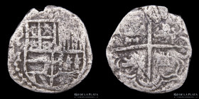 Potosi. Felipe II. 1 Real 1576-77 M Macuquina. CJ 4.2.4