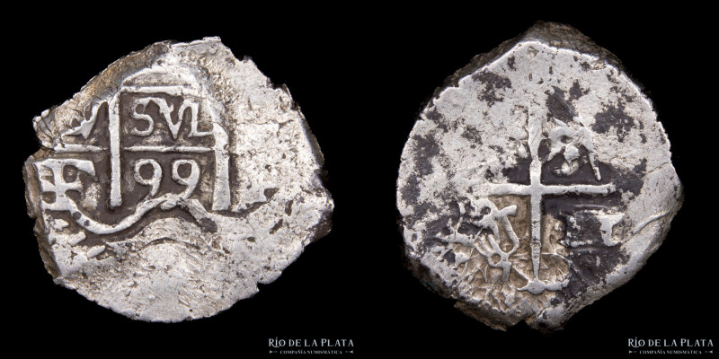 Potosí. Carlos II (1665-1700) 1 Real 1699 Macuquina. AG.930; 18.0mm; 2.98g. CJ 3...