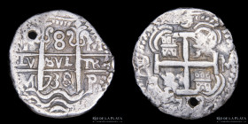 Potosi. Felipe V. 8 Reales 1738 M. Galano / Royal. CJ R43.11