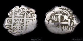 Potosi. Fernando VI. 2 Reales 1748 Q. Macuquina. CJ 45.21