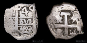 Potosi. Carlos III. 4 Reales 1769 VY. Macuquina CJ 54.10