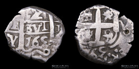 Potosi. Carlos III. 2 Reales 1765 VY. Macuquina. CJ 54.6.2