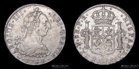 Potosi. Carlos III. 8 Reales 1783 PR. Chopmarks CJ 63.12
