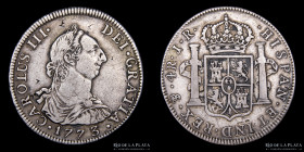 Potosi. Carlos III. 4 Reales 1773 JR. Chopmarks. CJ 64.1.1