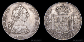 Potosi. Carlos IV. 8 Reales 1789 PR. Transicional. CJ 76.1