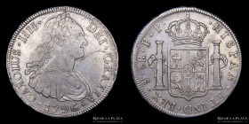 Potosi. Carlos IV. 8 Reales 1796 PP. CJ 76.8