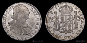Potosi. Carlos IV. 2 Reales 1808 PJ. CJ 78.20