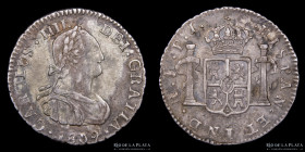 Potosi. Carlos IV. 1/2 Real 1809 PJ. CJ 80.21