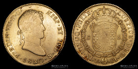 Potosi. Fernando VII. 8 Escudos 1823 PJ. CJ 82.2