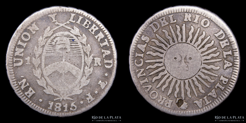 Argentina. Provincias Unidas del Río de la Plata. 1 Real 1815 F (Francisco José ...