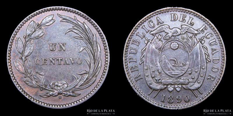 Ecuador (República) 1 Centavo 1890. CU 26.0mm; 5.90g. KM45 (XF)

Estimate: USD...