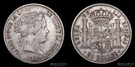 España. Isabel II. 20 Reales 1858. KM609.2