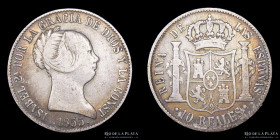 España. Isabel II. 10 Reales 1855. KM595.1
