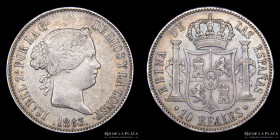 España. Isabel II. 10 Reales 1863. KM611.1