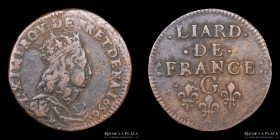 Francia. Luis XIV. Liard 1656 G. KM192