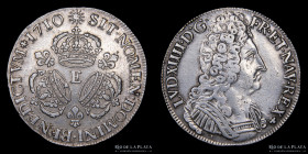 Francia. Luis XIV. 1 Ecu 1710. Dy 1568
