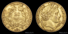 Francia. 2º Republica. 20 Francs 1851 A. KM762