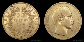 Francia. Napoleon III. 20 Francs 1854 A. KM761