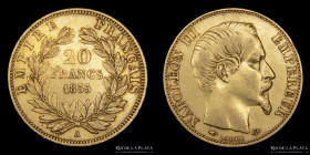 Francia. Napoleon III. 20 Francs 1855 A. KM762
