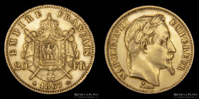 Francia. Napoleon III. 20 Francs 1867 A. KM801