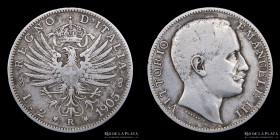 Italia. V. Emanuele III. 2 Lire 1905 R. KM33