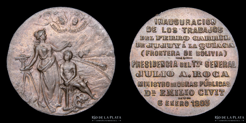 Argentina. Ferroviarias. 1903. Jujuy a La Quiaca, Frontera con Bolivia. FFCC del...