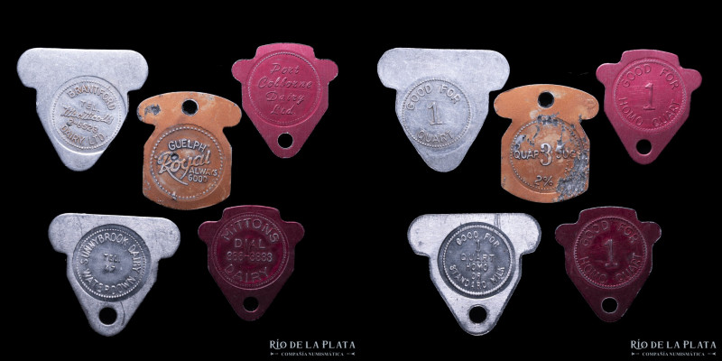 USA. Lote x 5 Milk Token diferentes. Aluminio

Estimate: USD 25-50