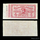 Argentina. Entre Rios. 4 Reales Bolivianos 1867 Remainder. Ps1774r