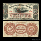 Argentina. Entre Rios. 20 Pesos Boliviano 1869. Ps1794