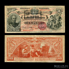 Argentina. Garantidos. Catamarca 1 Peso 1888. Resello 1897. Ps1111b