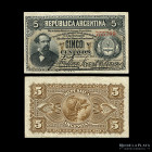 Argentina. Fraccionarios ABN. 5 Centavos 1884. P5