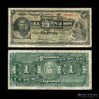 Argentina. Caja Conversion. 1 Peso 1895 resello 1897. P218a