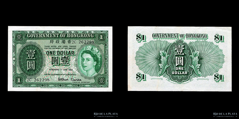 Hong Kong. 1 Dollar 1956. P324Ab (XF)

Estimate: USD 15-30