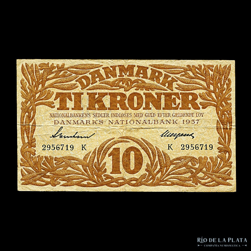 Dinamarca. 10 Kroner 1937. P30k (VF)

Estimate: USD 15-30