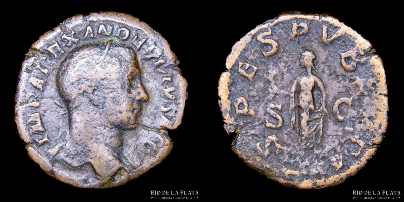 Roma. Severo Alejandro 222-235DC. AE Sestercio. 31.0 mm; 18.80g. A: IMP ALEXANDE...