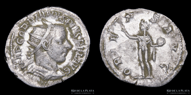 Roma Siglo III, Gordiano III 238-244DC. AR Antoniniano, Ceca de Antioquía (242-3...