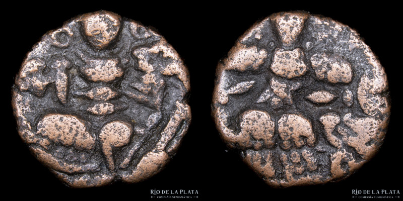 India. Kashmir (Cachemira) Kalasa 1063-1089DC. AE Stater. 17.5mm; 5.37g. A: Dios...