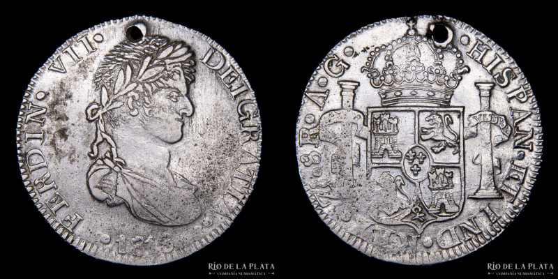 México. Fernando VII (1808-1833) 8 Reales 1818 AG. Zacatecas. AG.903; 38mm; 25.8...