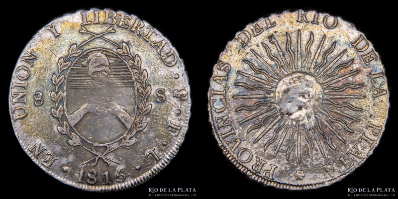 Argentina. Provincias Unidas del Río de la Plata. 8 Soles 1815 F L (Francisco Jo...