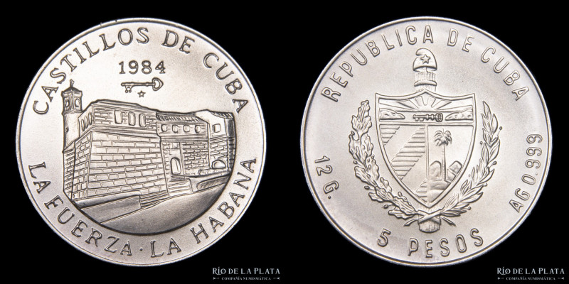 Cuba. 5 Pesos 1984. AG.999; 30.0mm; 12.01g. KM143 (UNC)

Estimate: USD 30-60