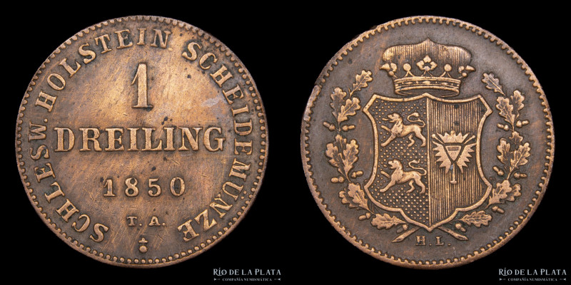 Estados alemanes. Gobierno Provisional de Schleswig-Holstein. 1 Dreiling 1850TA....